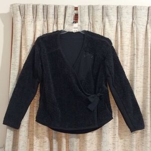 Nike Women’s Long Sleeve Sherpa Training Wrap Sweatshirt Jacket